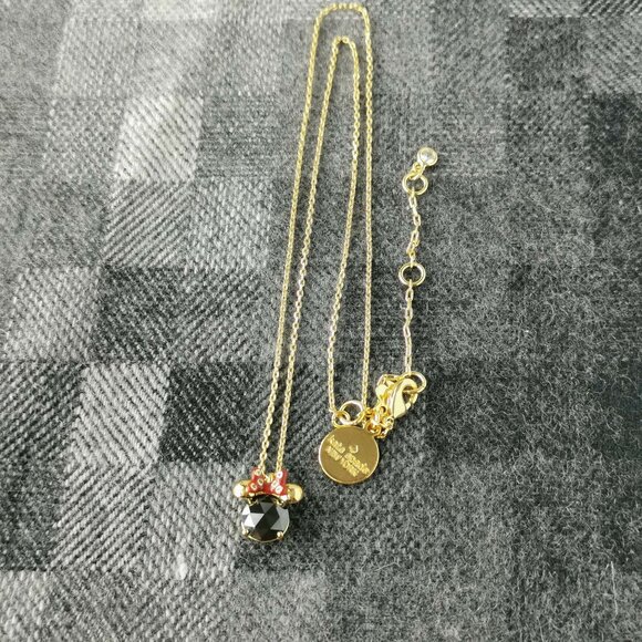 Kate Spade Disney Minnie Gold Black Necklace BRAND NEW - Picture 2 of 3